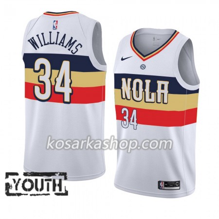 Dres New Orleans Pelicans Kenrich Williams 34 Nike 2018-19 Bijela Swingman - Dječji